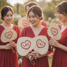 Cargar imagen en el visor de la galería, Boracay Palm Leaf Wedding Fans
