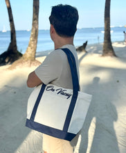 Загрузить изображение в средство просмотра галереи, Embroidered Two Tone Canvas bag
