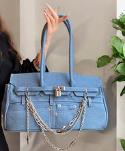 Load image into Gallery viewer, Denim Birkin Handbag
