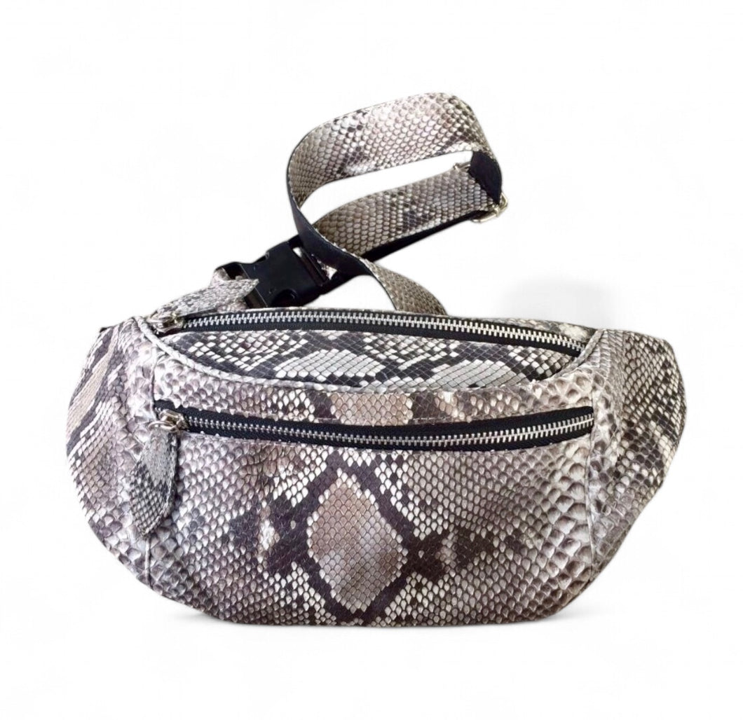 Python Snake Skin Waist Bag