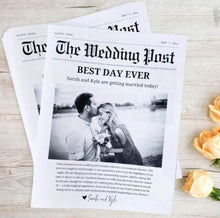 Load image into Gallery viewer, Custom Wedding Newspaper
