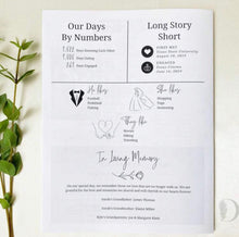 Load image into Gallery viewer, Custom Wedding Newspaper
