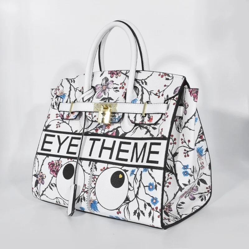 30cm Flower Graffiti Eye Theme Bag