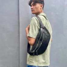 Load image into Gallery viewer, Men's Python Sling Bag
