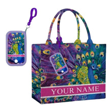 Load image into Gallery viewer, Custom Stripe Canvas Bag with Hand Sanitizer
