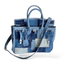 Load image into Gallery viewer, Denim Patch Birkin Bag
