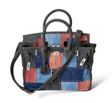 Load image into Gallery viewer, Denim Patch Birkin Bag
