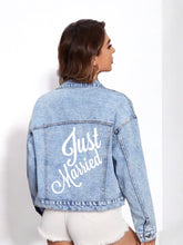 Load image into Gallery viewer, Bride Beaded Denim Jacket | Custom Embroidery
