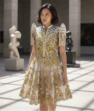 Load image into Gallery viewer, Filipiniana Bolero and Skirt Gold
