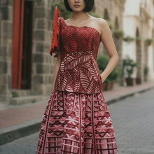 Load image into Gallery viewer, Filipiniana Red Lazer Weave Set
