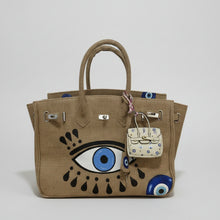 Cargar imagen en el visor de la galería, Burlap Birkin Evil Eye
