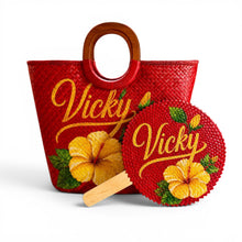 Carica l'immagine nel visualizzatore di Gallery, Hand-Painted Bayong with Fan Set
