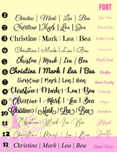 Load image into Gallery viewer, Personalized embroidered abaniko fan font style options from Travellers Hat Boutique
