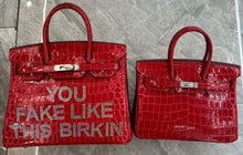 Lade das Bild in den Galerie-Viewer, 30cm You Fake Like This Birkin with Rhinestone
