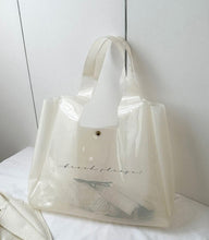 Afbeelding in Gallery-weergave laden, Graphic Transparent Shoulder Tote Bag
