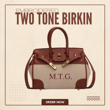 Carica l&#39;immagine nel visualizzatore di Gallery, Embroidered Two Tone Birkin - Travellers Hat Boutique
