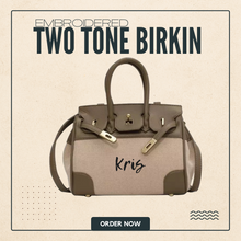 Carica l&#39;immagine nel visualizzatore di Gallery, Embroidered Two Tone Birkin - Travellers Hat Boutique
