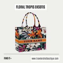 Load image into Gallery viewer, Custom Stripe Canvas Tote Bag
