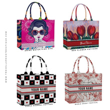 Load image into Gallery viewer, Custom Stripe Canvas Tote Bag
