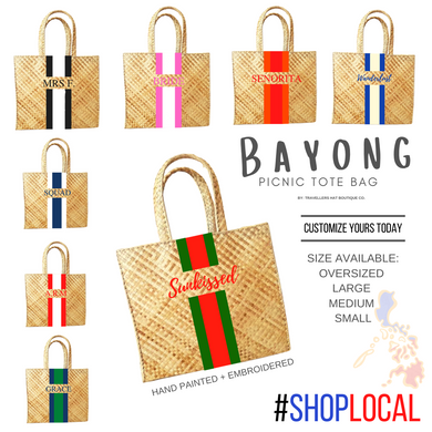 Bayong Picnic Tote - Travellers Hat Boutique