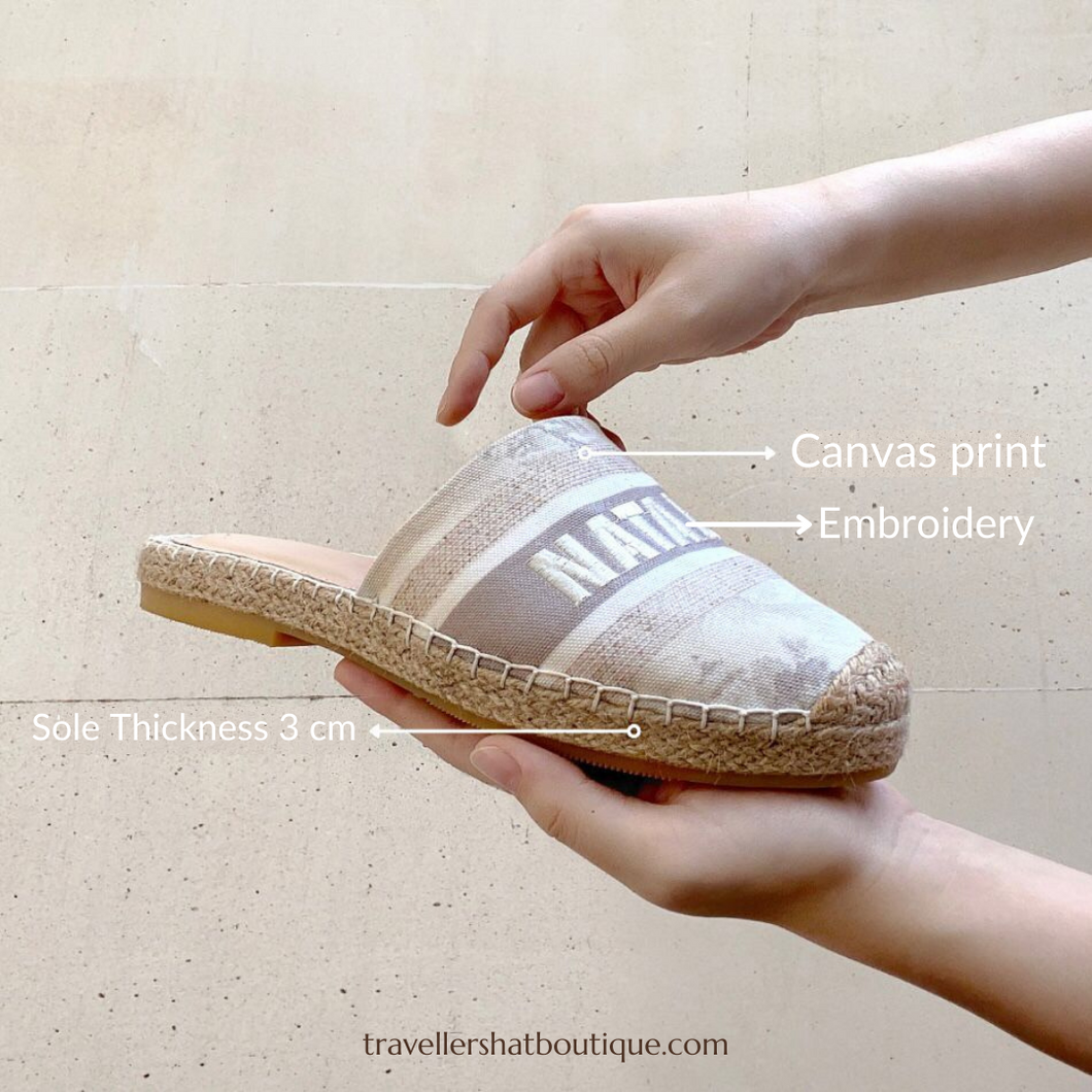 Custom Striped Sandals - Travellers Hat Boutique