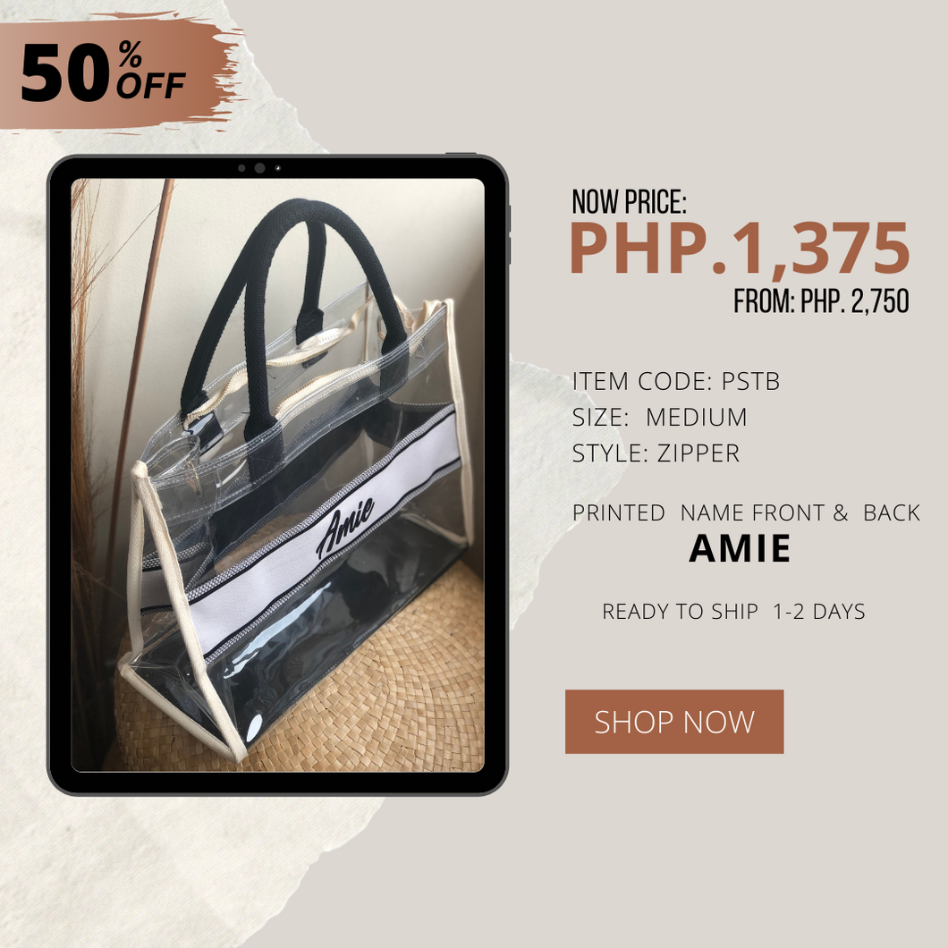 PVC Stripe Tote Bag - Travellers Hat Boutique