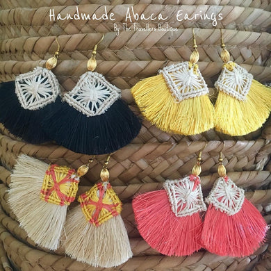 Handmade Abaca Earrings - Travellers Hat Boutique