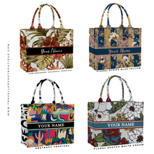 Load image into Gallery viewer, Custom Stripe Canvas Tote Bag
