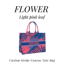 Load image into Gallery viewer, Custom Stripe Canvas Tote Bag
