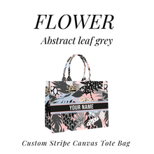 Load image into Gallery viewer, Custom Stripe Canvas Tote Bag
