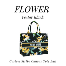 Load image into Gallery viewer, Custom Stripe Canvas Tote Bag
