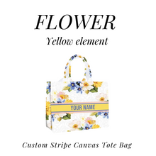 Load image into Gallery viewer, Custom Stripe Canvas Tote Bag
