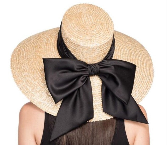 Bow Decor Straw Hat - Travellers Hat Boutique