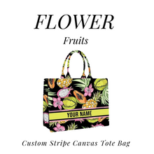 Load image into Gallery viewer, Custom Stripe Canvas Tote Bag
