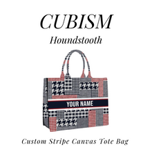 Load image into Gallery viewer, Custom Stripe Canvas Tote Bag
