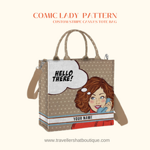 Load image into Gallery viewer, Custom Stripe Canvas Tote Bag
