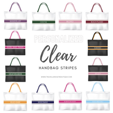 Carica l&#39;immagine nel visualizzatore di Gallery, Clear Handbag Stripes - Travellers Hat Boutique
