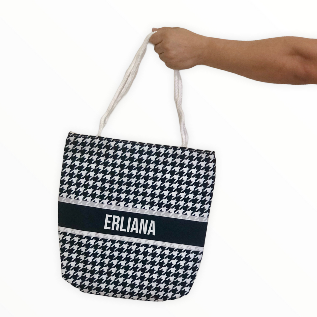 Striped Flat Tote Bag - Travellers Hat Boutique