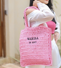 Load image into Gallery viewer, Raffia Tote Bag
