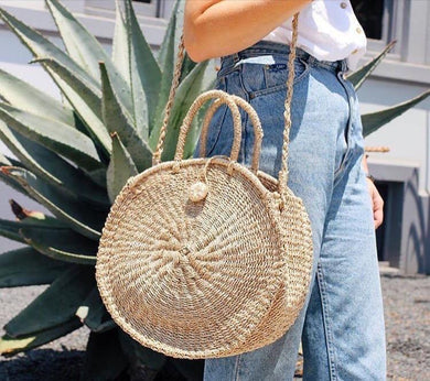 Native Round Bag with Sling - Travellers Hat Boutique