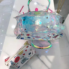 Afbeelding in Gallery-weergave laden, PVC Holographic Birkin Bag - Travellers Hat Boutique
