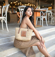 Load image into Gallery viewer, Crochet Straw Tote Bag - Travellers Hat Boutique
