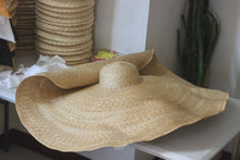 Load image into Gallery viewer, Oversized Wheat  Straw Hat - Travellers Hat Boutique
