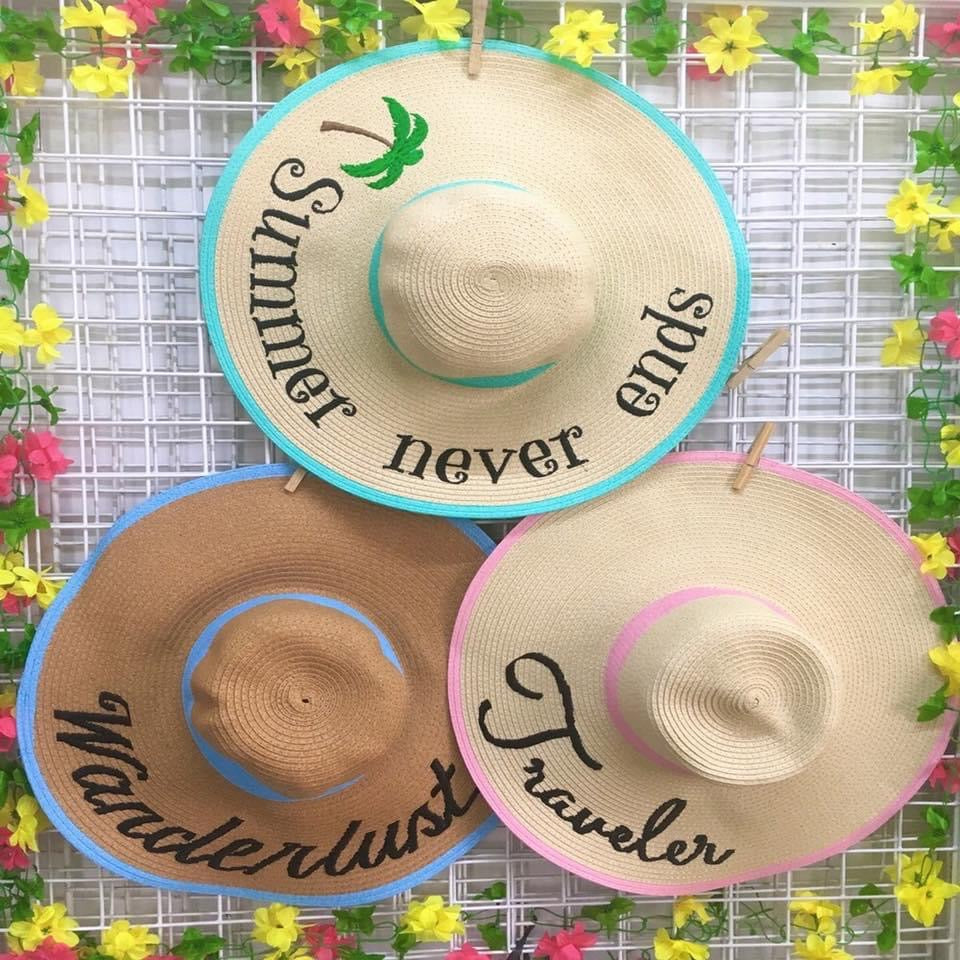 Custom Hand-painted Floppy Hat - Travellers Hat Boutique