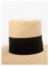 Load image into Gallery viewer, Raffia High Top Hat - Travellers Hat Boutique
