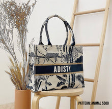 Load image into Gallery viewer, Custom Stripe Canvas Tote Bag
