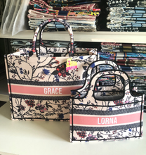 Load image into Gallery viewer, Embroidered Book Tote - Travellers Hat Boutique
